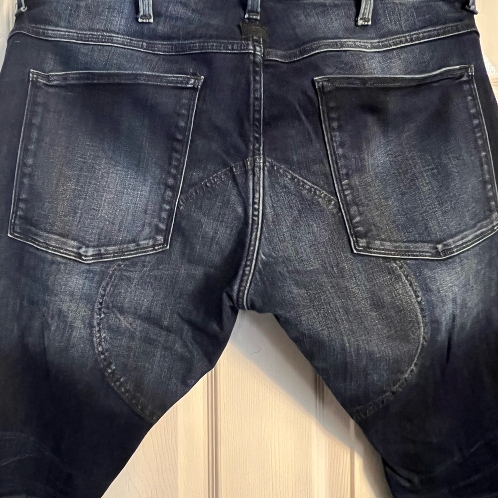 G-Star Raw 5260 3D Skinny Blue Denim Jeans Ankle Zip Moto Biker Skater Punk - Picture 4 of 12